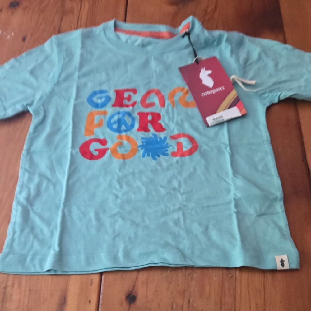 Nwt Cotopaxi Kids Teal Graphic Tee Sz Xs
